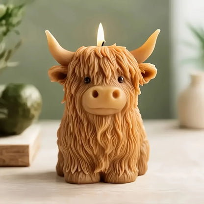 3D Yak-Shaped Candle Silicone Mold DIY Animal-Shaped Scented Candle Plaster Cement Mold Christmas Decorations