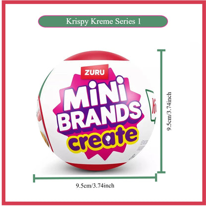 Zuru Mini Brands Krispy Kreme Create Series 1 Surprise Blind Box Toys Mini Food Donut Miniature Food Mystery Packaging Toys