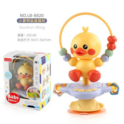 Cartoon Baby soothing ringing toy with fun sound effects nursery rhyme baby dining table suction cup puzzle early education toy