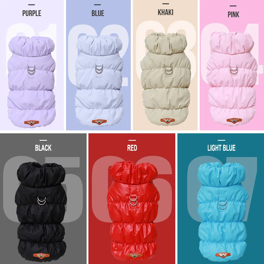 Soft Warm Dog Clothes Winter Padded Puppy Cat Coat Jacket For Small Medium Dogs Chihuahua French Bulldog Poodle Vest Pet Outfit