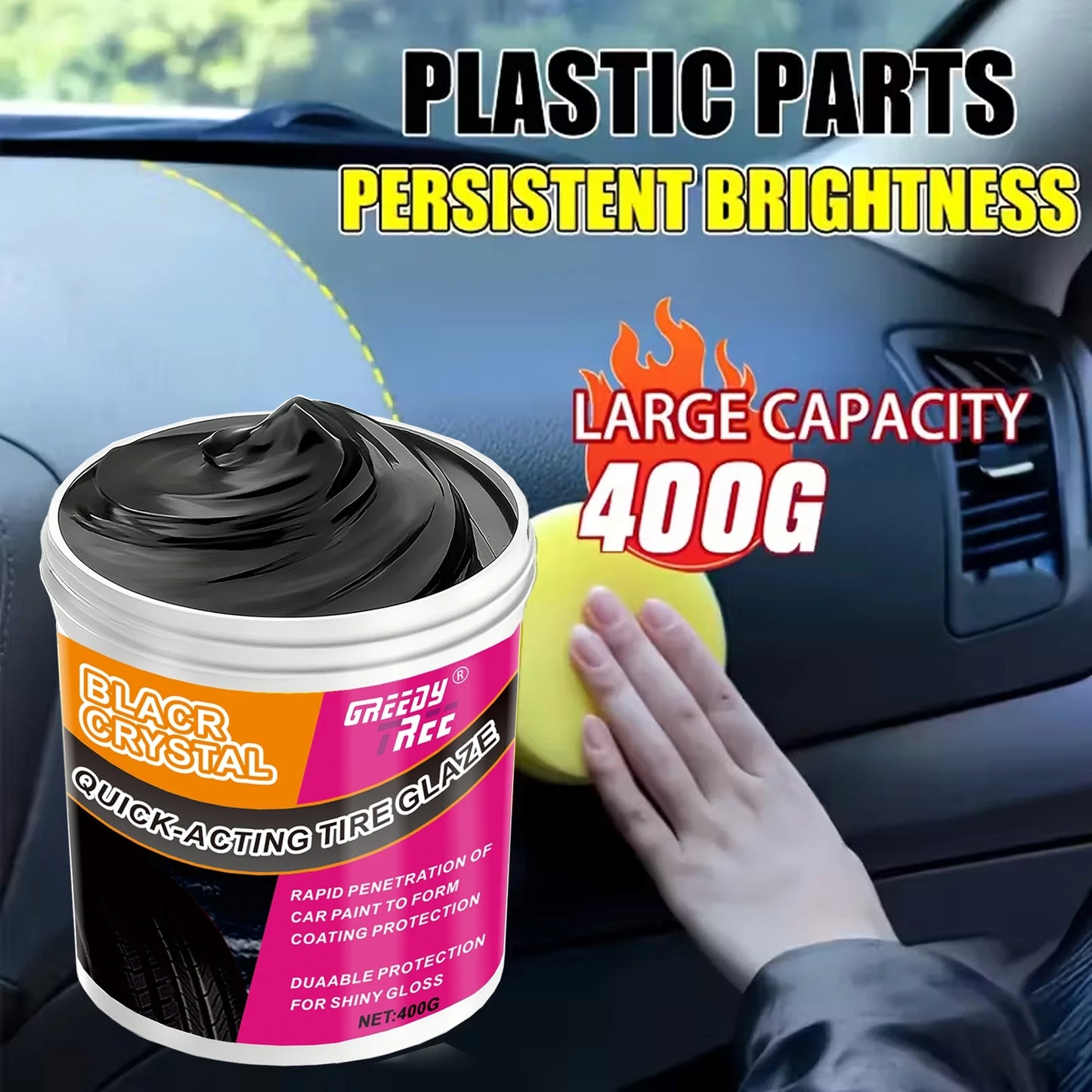 [All-in-One Repair Cream] All-in-One Plastic & Rubber Repair Cream - Instant Black Restoration, Scratch Remover & Anti-Aging For