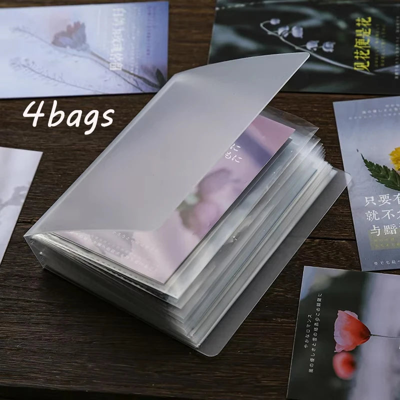 40pcs/book A6 Storage Booklet Simple Large-Capacity Waterproof Photo Storage Book High Quality PP Material