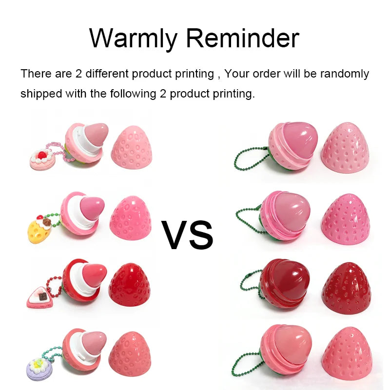Random Shiping 1PC Strawberry Lip Gloss Lipstick Moisturizing Winter Antifreeze Anti Crack Moisturizing Lasting Lip Balm
