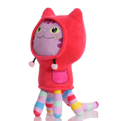 25cm 7-piece Gabby doll house plush toy cartoon stuffed animal mermaid cat mermaid plush doll children's Christmas gift