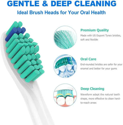 4-32pcs  Replacement Toothbrush Heads Compatible with Philips Sonicare Electric Brush Head 1100 2100 4100 4300 5100 5300 6100