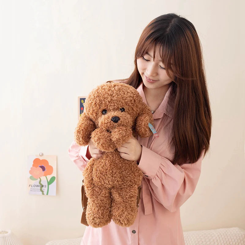Cute Teddy Dog Backpacks Stuffed Animal Poodle Bag Girls Shoulders Bags Plush Student Schoolbags Backpack Puppy Toys for Boy