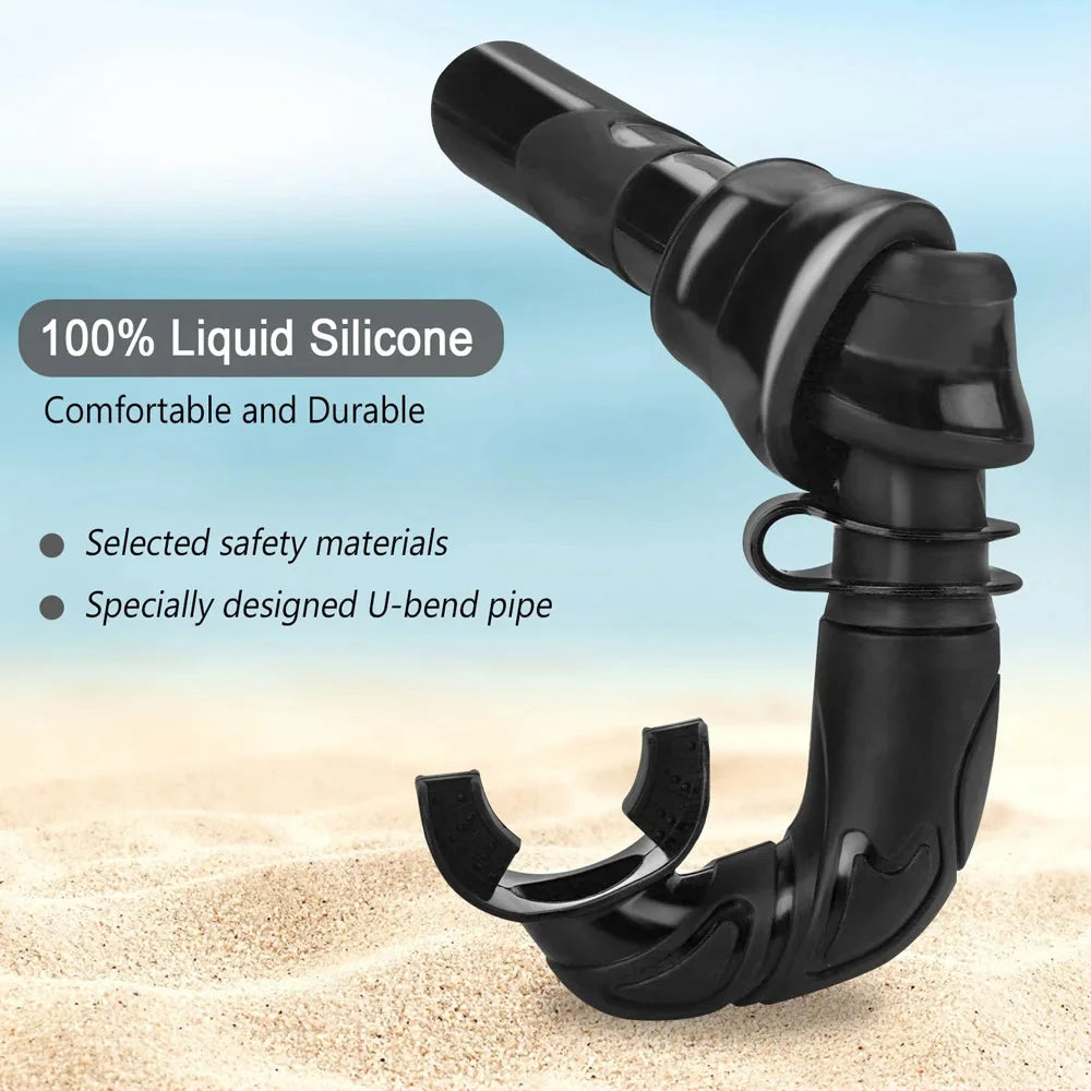 Frameless Diving Mask Wet Snorkel Set Low Internal Volume Pure Soft Silicone Swimming Training Diving Glasses Adjustable