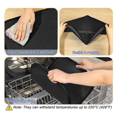 3-color available pet meal MATS, made of silicone, soft and easy to clean, cat feeding MATS, square feeding MATS for eating