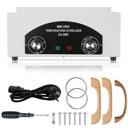 High Temperature Cleaning Box with Timer Dry Heat Sterilizer For Sundry Beauty Hair Nail Metal Tools With Handle