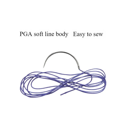Veterinary absorbable suture, polyglycolic suture 3-0  (0/2-0/3-0/4-0 medical suture) (12 pcs/90cm round suture/reverse suture)