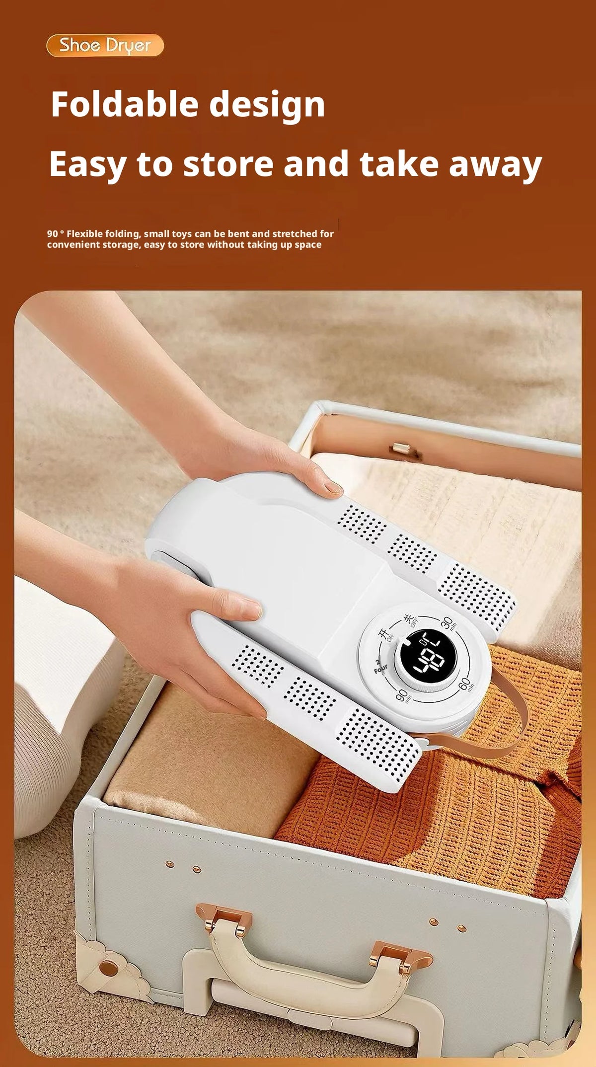 All-in-1 Smart Shoe Dryer Portable Automatic Fast Drying with Deodorization & Sterilization – Perfect for Home and Dorm Living