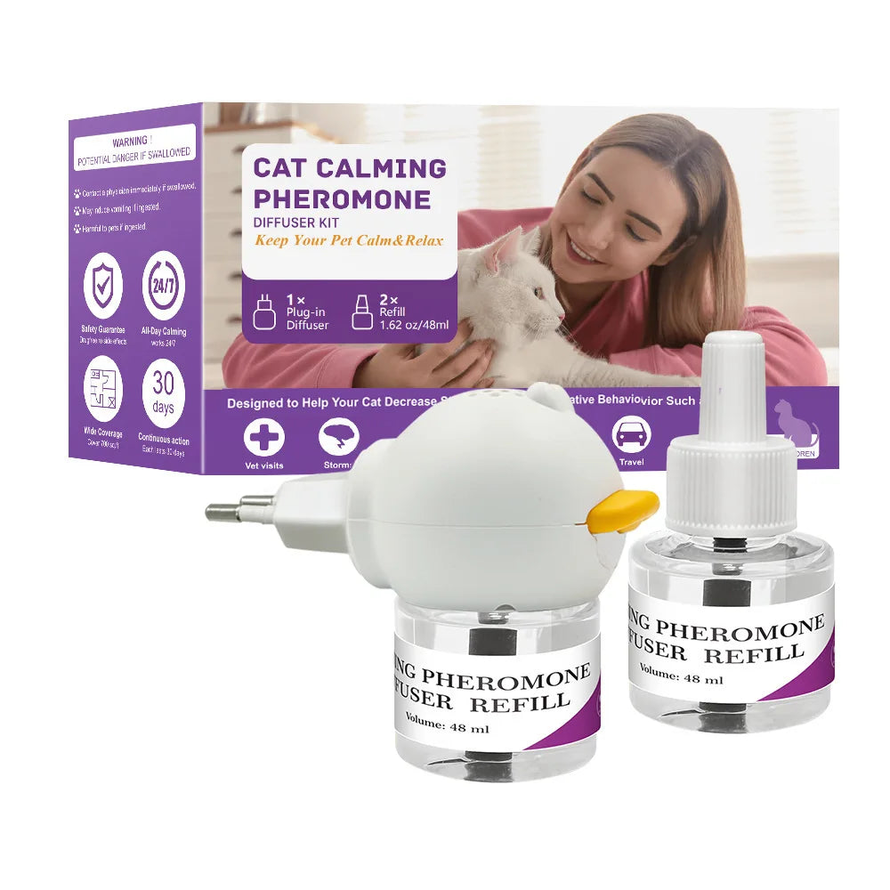 Pet Soothing Liquid, Cat and Dog Soothing Liquid, Felomon Anti Stress Prevention, Cat Urine, Electric Heating Set