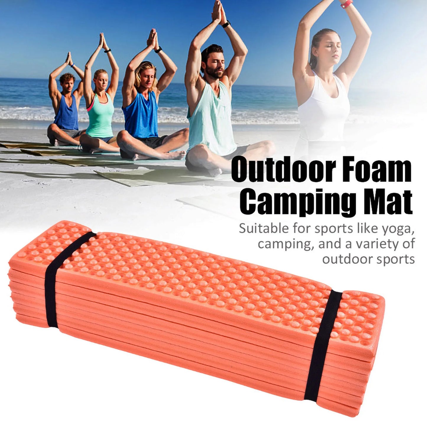 Outdoor Foam Camping Mat Folding Beach Tent Sleeping Pad Waterproof Mattress