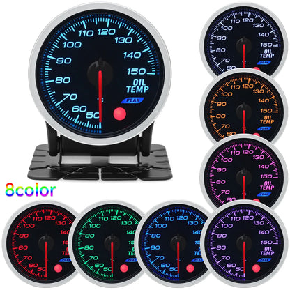 Universal Auto 12V 52mm 8 Color Racing Car Oil Pressure Water Oil Temp EGT Exhaust Temp Turbo Boost Tachometer Gauge Meter