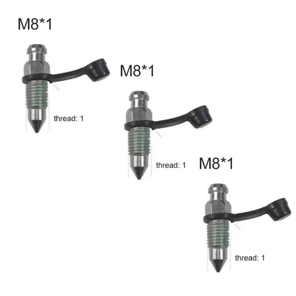 Motorcycle Brake Pump Calipers Exhaust Bleed Screw M8 M10 1.25 1.0 Picth with Rubber Dust Cap for Moped Scooter