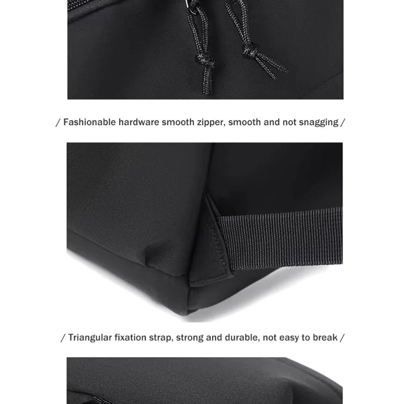 One 15 Inch Polyester Waterproof Solid Color Simple Men's Backpack Fashion Couple Student Computer Backpack