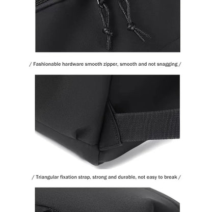 One 15 Inch Polyester Waterproof Solid Color Simple Men's Backpack Fashion Couple Student Computer Backpack
