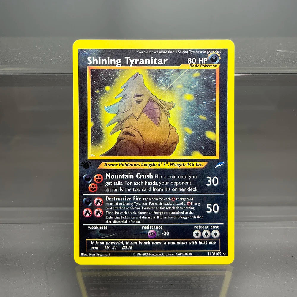 1996 PKMN 1st Edition Base Set Single Flash Cards Shining Charizard Lugia Wigglytuff Game Collection Cards PTCG Proxy Cards