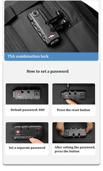 Travel Men 17 Inch Laptop Backpack Vacuum Compression Backpack Business Large Capacity School Backpack Expand Outdoor Backpack