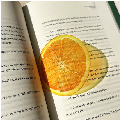 New exquisite transparent acrylic apple bookmark reading mark gift cute grape tomato bookmark toy