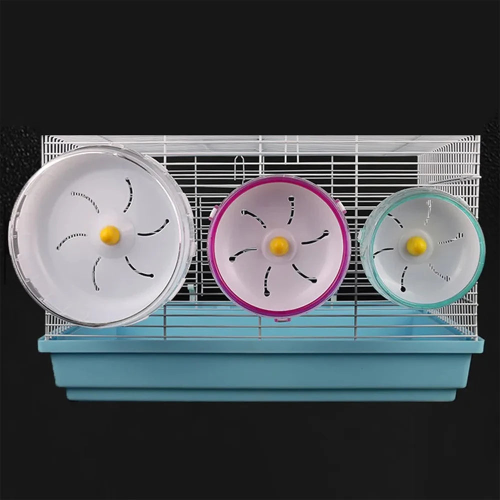 Hamster Wheel Running Disc Toy Sport Running Silent Transparent Small Pet Rotatory Jogging Wheel Toys Pet Hamster Cage Supplies