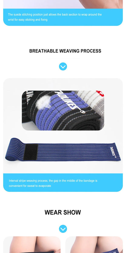 AOLIKES 1PC 40-180cm Compression Bandage Protector Knee Support Brace Sports Elastic Elbow Straps Leg Bands Bandage Workout Wrap