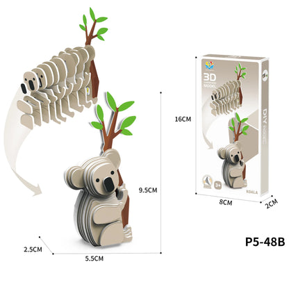 Children's Cartoon Dinosaurs 3D Three-dimensional Puzzle Toys DIY Puzzle Creative Paper Animal Model Assembly  baby toys