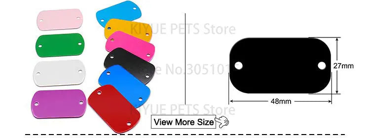 Personalized Random Mix 20pcs Aluminum Pet Dog Tag Nameplate Pedant For Cat Collar Ring Anti-Lost Accessories