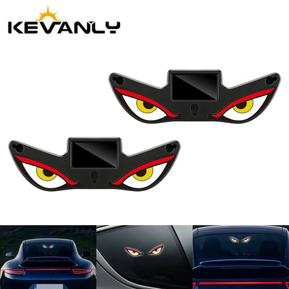 Solar Powered Car Neon Light Wireless Cool DEMON EYE Led Ambient Light Suction Cup USB Rechargeable Atmosphere Breathing Lamp