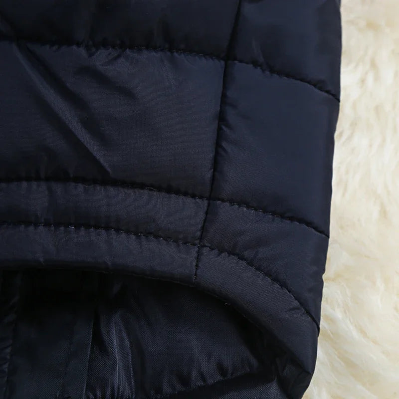 Warm Winter Dog Jacket For Winter Padded Pet Vest Coat For Small Large Dogs Waterproof Pets Clothes With D-ring Golden Retriever