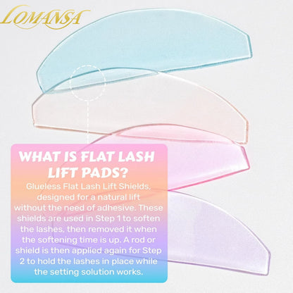 Lomansa Korea 1 Pair Reusable Silicone Eyelash Perm Lashes Rod Shield Lash Softening Pads Eyelash Curler Makeup Lash Lift Tools