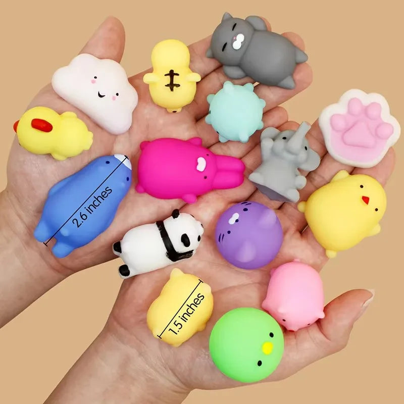 50-5PCS Mochi Squishies Kawaii Anima Squishy Toys For Antistress Ball Squeeze Party Favors Stress Relief Toys For Birthday