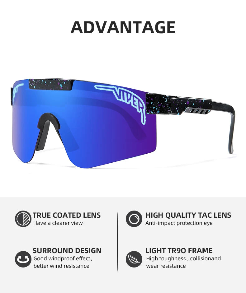 Pit Viper Outdoor Sunglasses Cycling Glasses MTB Sport Goggles UV400 Men Women Bike Bicycle Eyewear Without Box