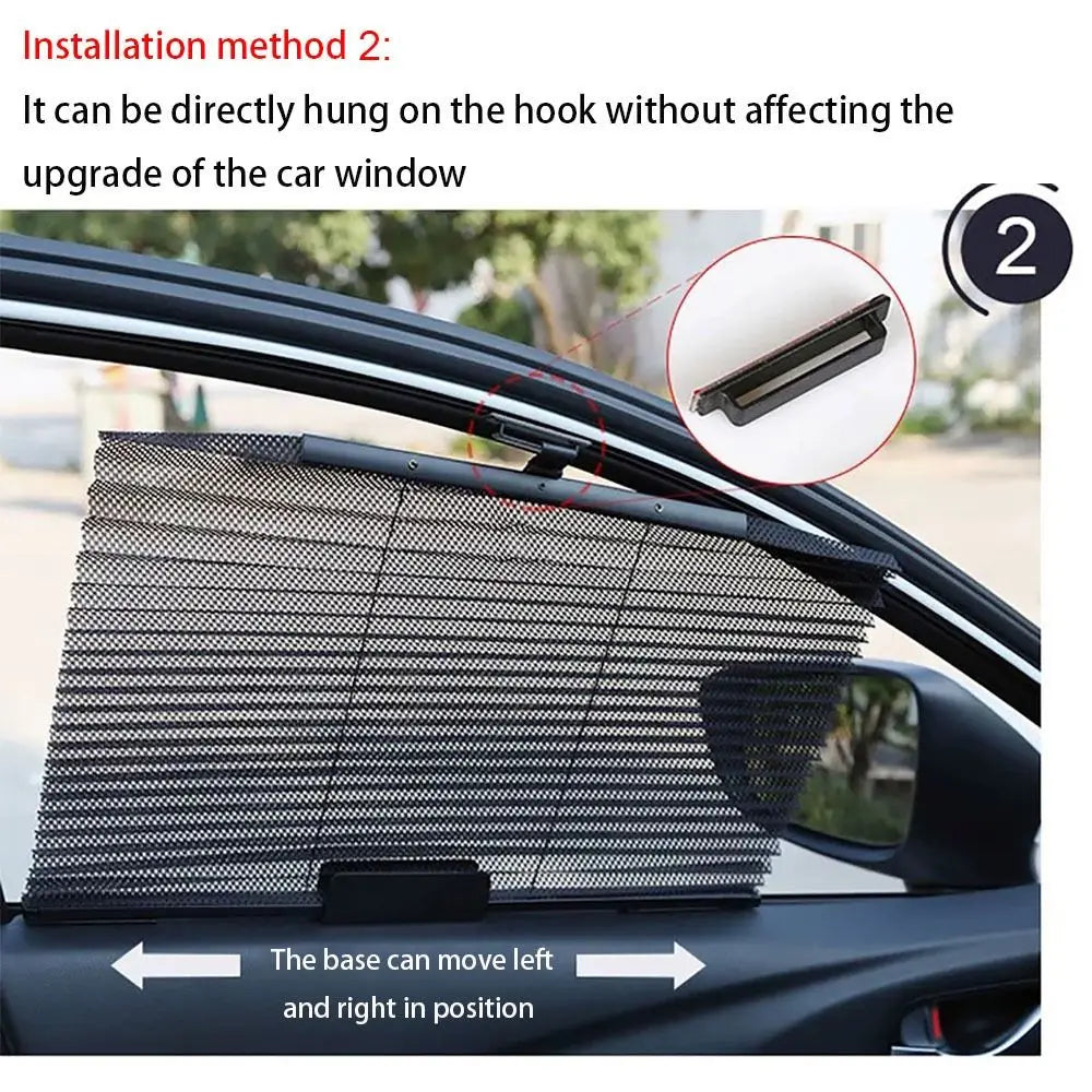 1PCS Car Side Folding Sunshade Retractable Car Front/Rear Window Sunshades Mesh UV Protect Curtain Foldable Auto Truck SunShield