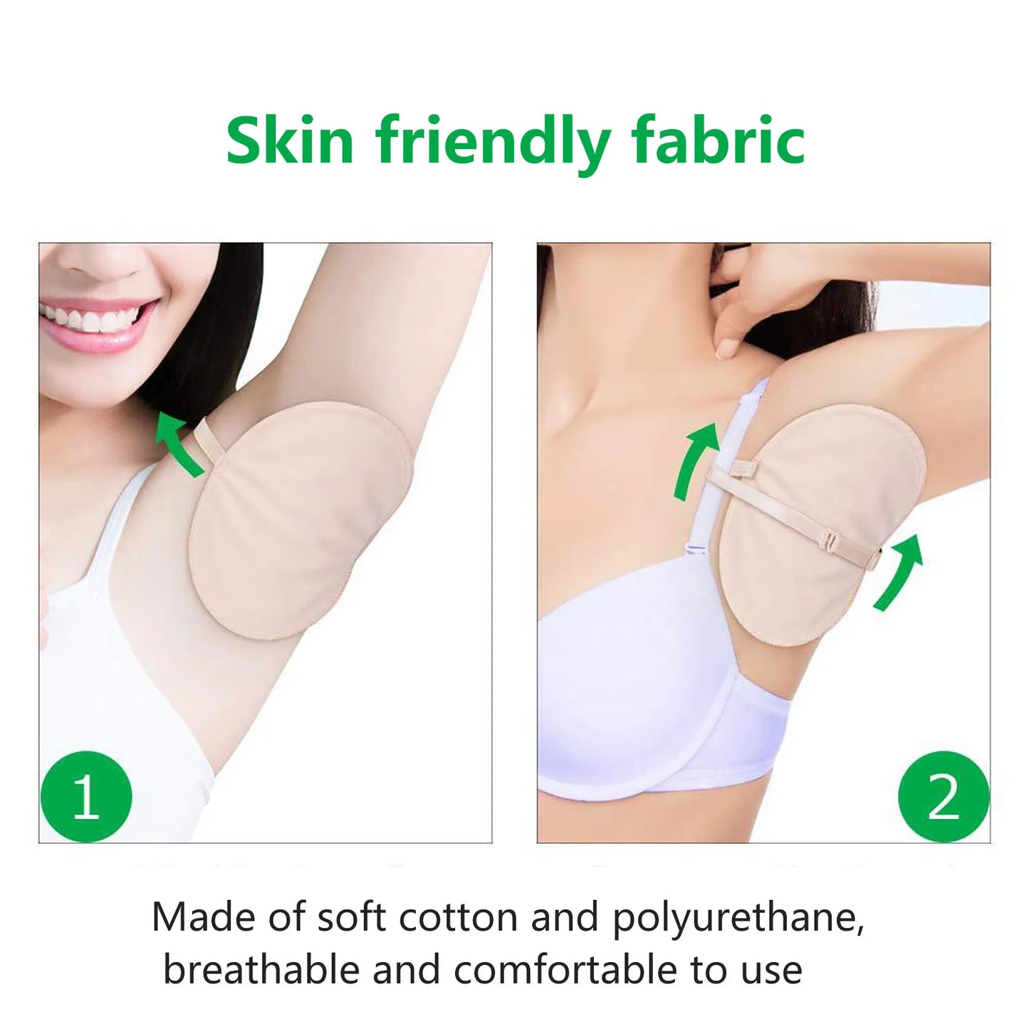 1Pair Underarm Sweat Pad Reusable Dress Clothing Absorb Armpit Sweat Perspiration Pads Absorbent Deodorant Pad For Woman Men