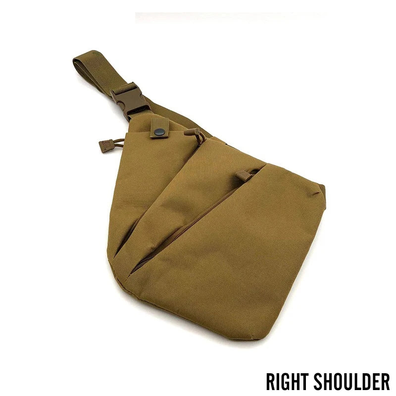 Multifunctional Concealed Tactical Storage Gun Bag Holster Men's Left Right Nylon Shoulder Bag Anti-theft Bag Chest Bag Hunting