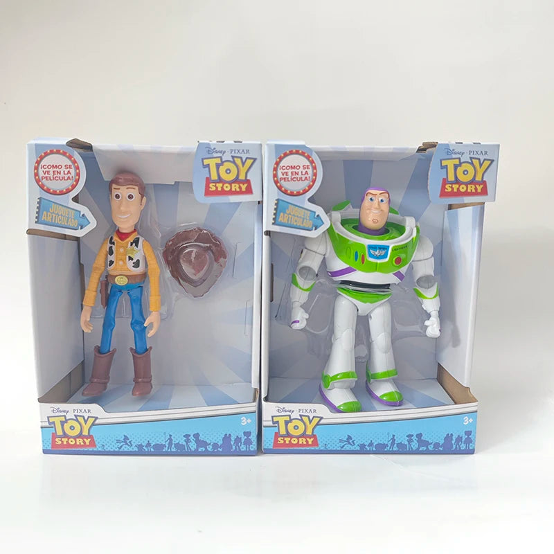 HOT Disney Toy Story 3 Buzz Lightyear Woody Anime Figure Toy Model Statue Ornament Pendant Action Doll Collection Kids Xmas Gift