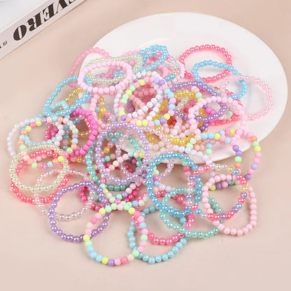 10-50Pcs Colorful Beads Bracelet Kids Girls Birthday Party Favors Goodie Pinata Filler Baby Shower Wedding Guest Treat Gifts