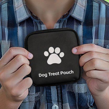 1pc Zippered Dog Training Treat Bag - Portable Pet Snack Pouch with Zipper, Spill-Proof Design - For Dog Owners, Trainers