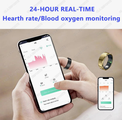 2026 Smart Ring Blood Pressure Heart Rate Sleep Monitoring Smartring IP68 & 5ATM Waterproof Multi-sport Smartring Man Women R11C