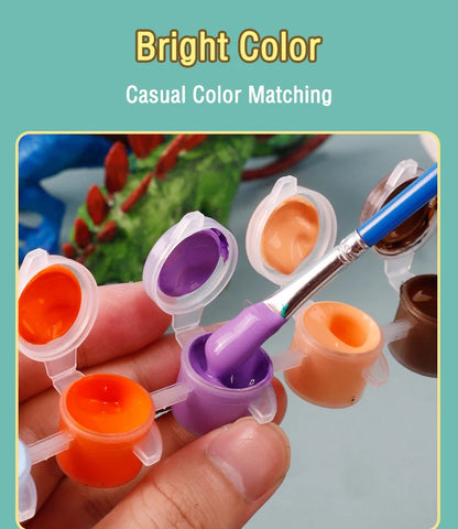 6/8PCS Unpainted DIY Dinosaur Painting Kit, Blank Model Toys for Kids 3+ Years Creative Graffiti Montessori Educational Art Gift
