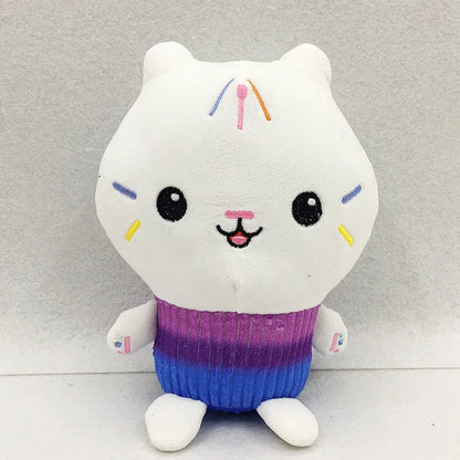 25cm 7-piece Gabby doll house plush toy cartoon stuffed animal mermaid cat mermaid plush doll children's Christmas gift