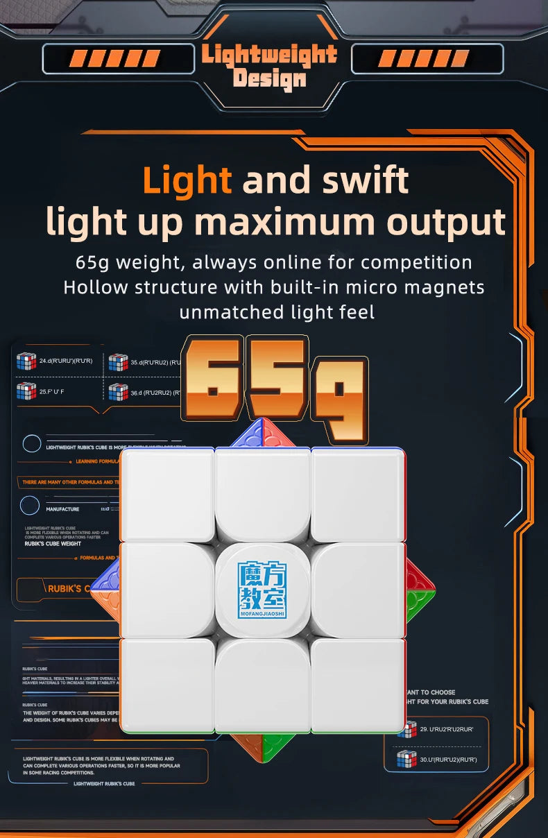 Meilong 3M V2 3x3 Magnetic Magic Cube Magnetic Lite / Standard / UV Speed Professional Puzzle Toys For Children Kids Gift Toy