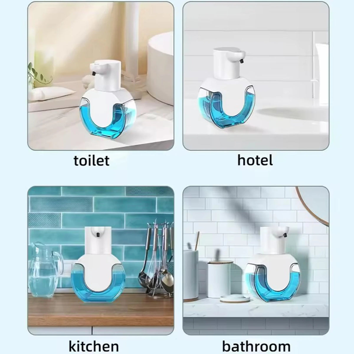 New Wall Mounted Automatic Soap Dispenser Foam Smart Hand Washing Machine 500ml Liquid Rechargeable Bathroom Induction Sensor