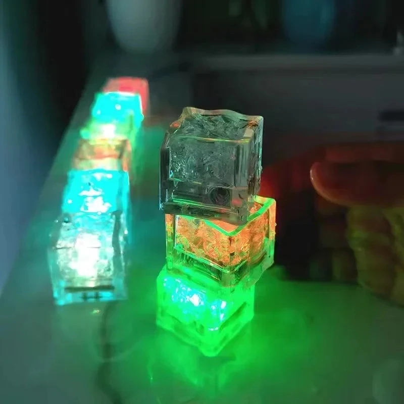 6/12PCS Baby Bath Bathtub LED Light Up Toys Colorful Waterproof Glowing Ice Cube for Bathtub Swimming Pool Birthday Xmas Gift