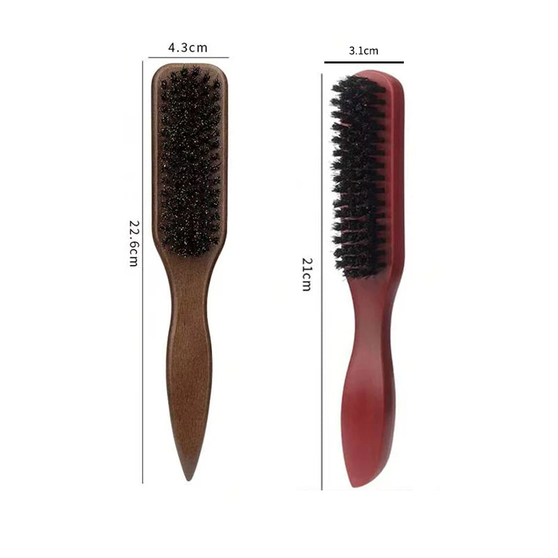 Brown Pointed-Tail Bristle Comb - Unisex, Smooth & Anti-Static, No Tangles No Hair Damage, Home Use