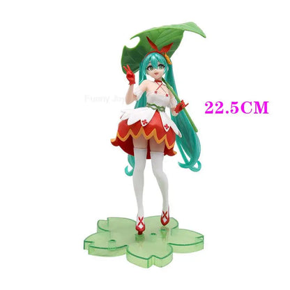 Anime Figure Cherry Blossoms Dress Action Figures Kawaii Swimsuit Vocaloid PVC Collectible Model Toys Girl Gift