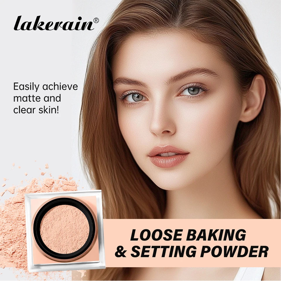 Lakerain Delicate Setting Powder Lasting Without Shedding Makeup Control Oil Locking Moisture Create Zero Pore Base Makeup