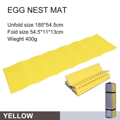 Ultralight Folding Egg Nest Camping Pad Portable Foam Sleeping Mat with Storage Bag for Outdoor Hiking Backpacking Camping