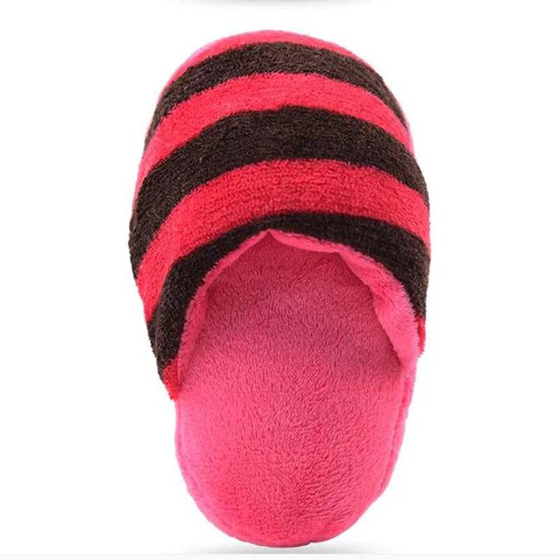 Pet Toys Squeaker Plush Slipper Shaped Puppy Dog Sound Chew Play Toys for Dog Cats Funny Dog Products Outdoor Training Toy